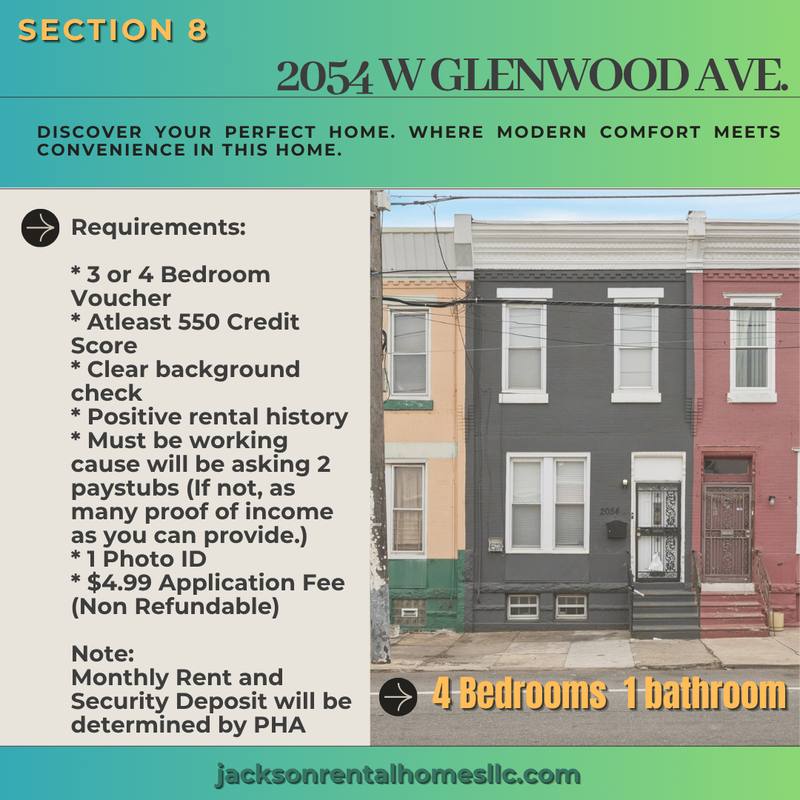 House for rent at 2054 W Glenwood Ave, Philadelphia, PA 19132