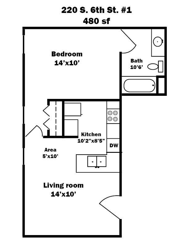 Apartment for rent at 220 S 6th St, Lafayette, IN 47901