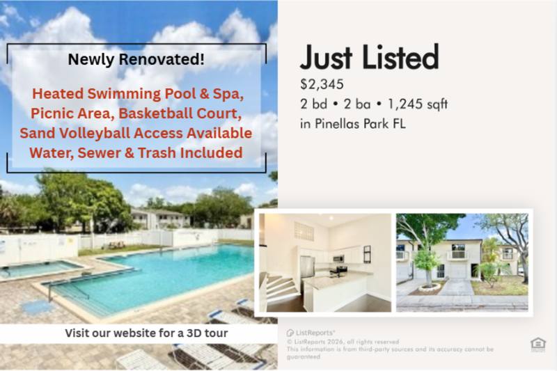 Townhouse for rent at 6388 93rd Terrace, Pinellas Park, FL 33782