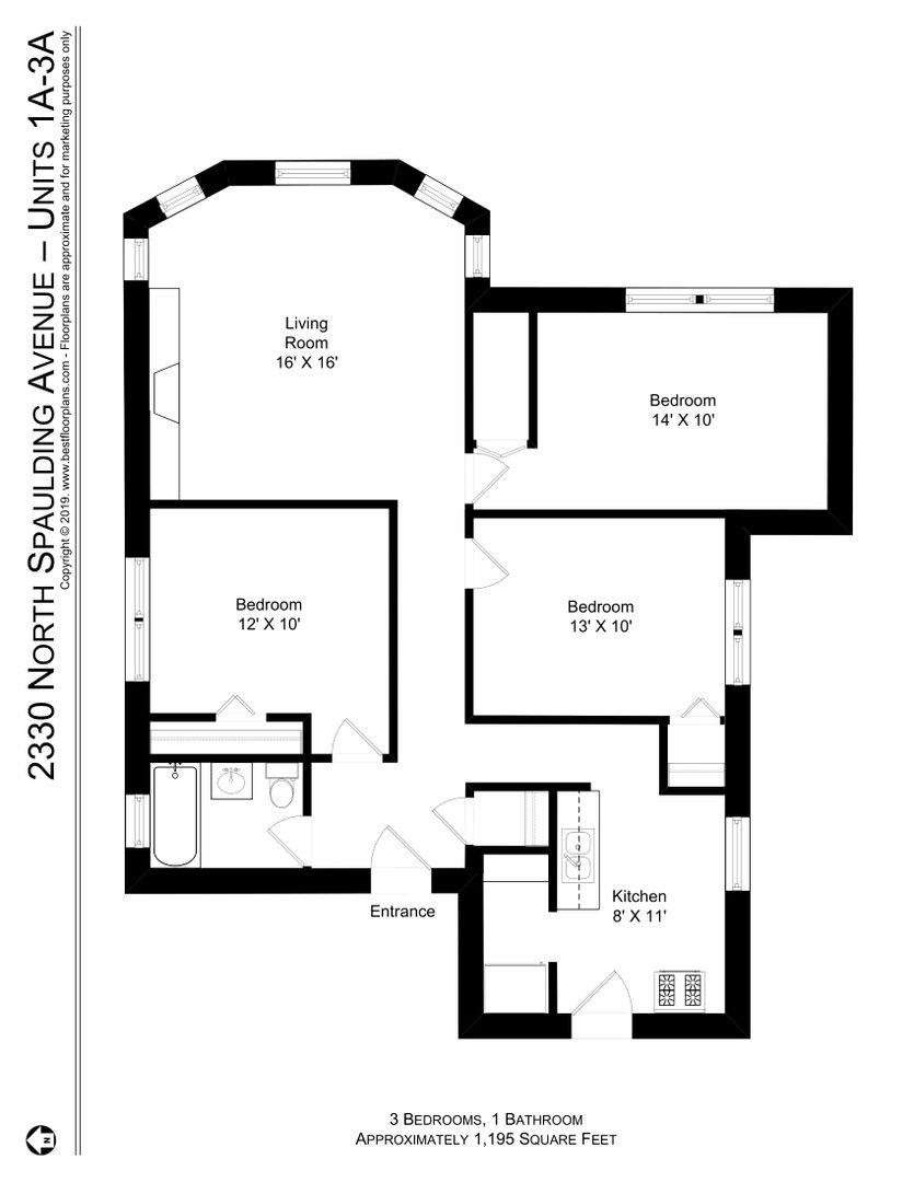 Apartment for rent at 2330-38 N Spaulding, Chicago, IL 60647