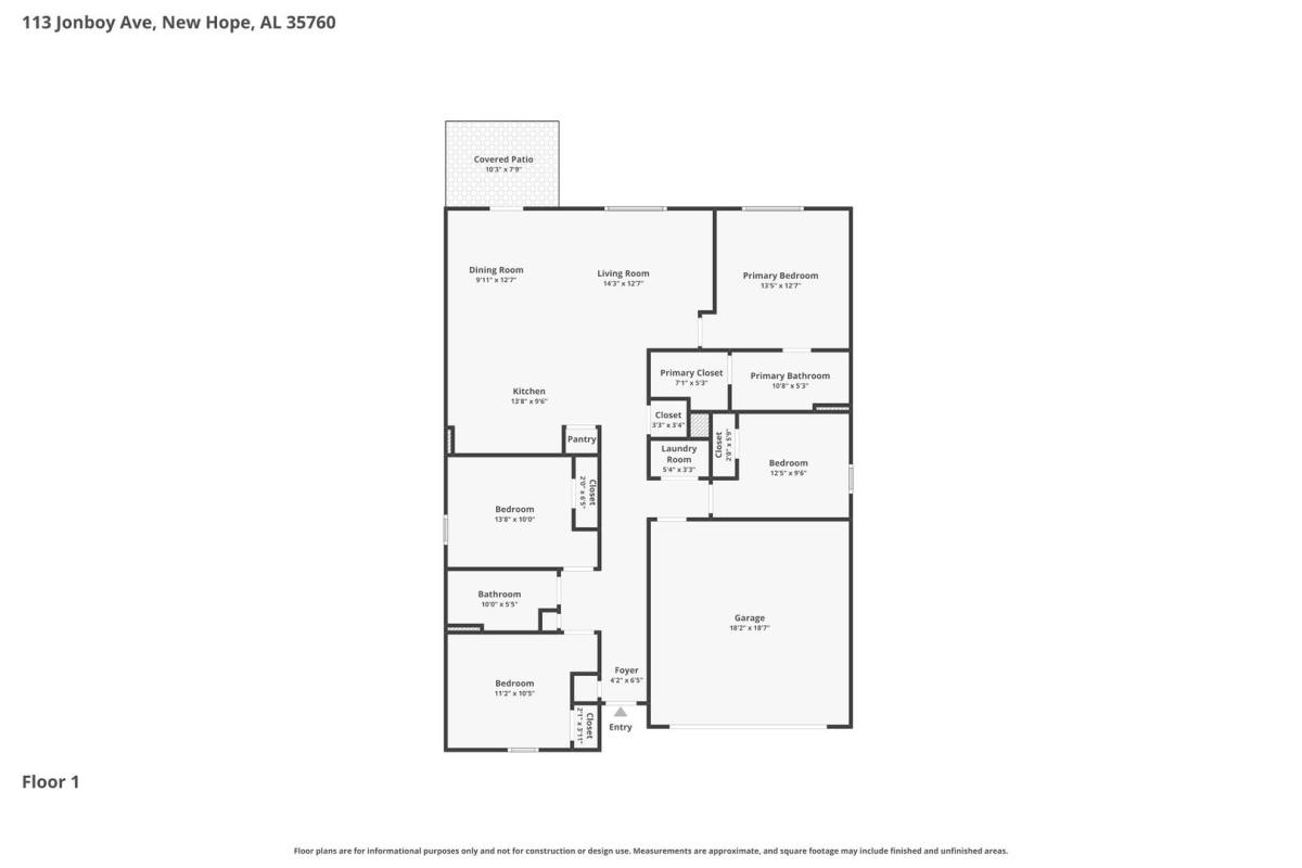 House for rent at 113 Jonboy Ave, New Hope, AL 35760