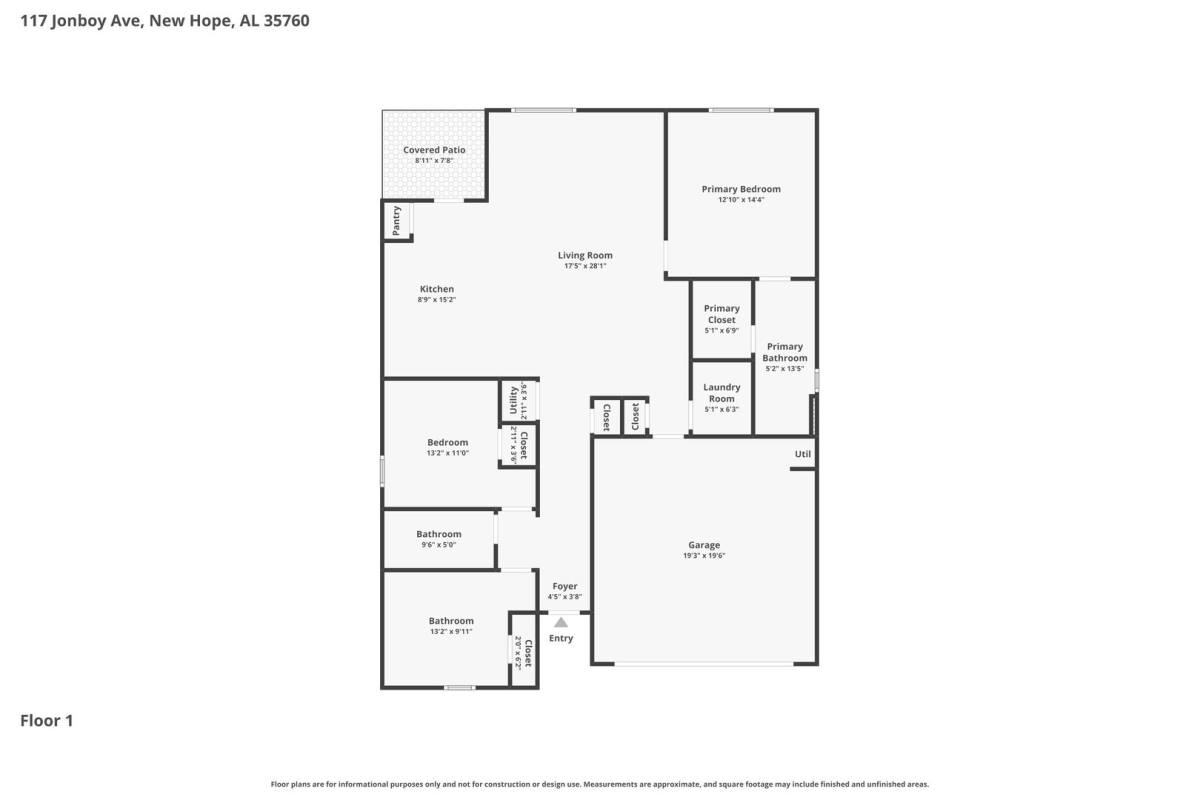 House for rent at 117 Jonboy Ave, New Hope, AL 35760
