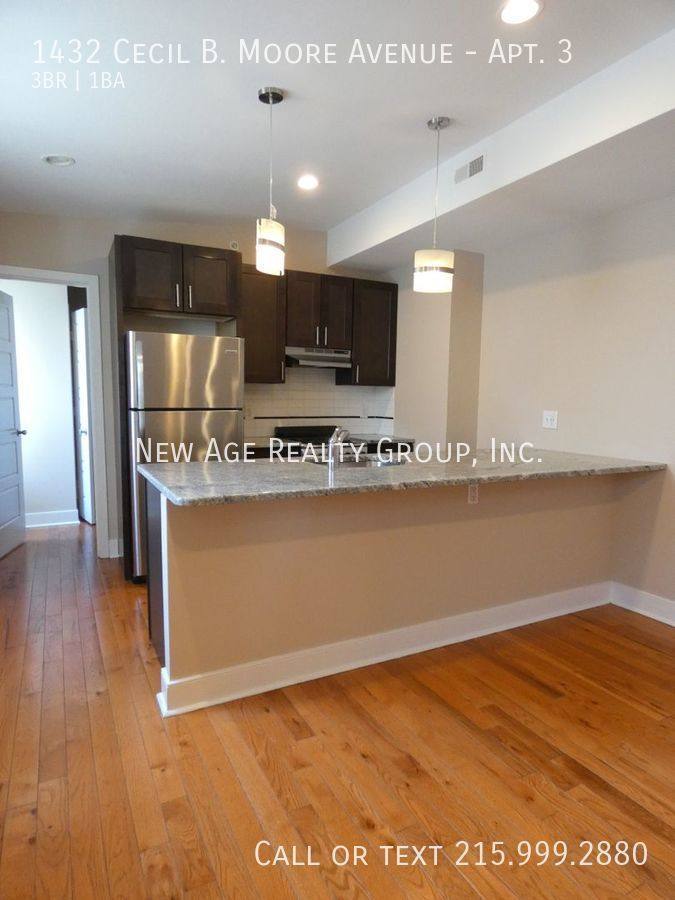 Apartment for rent at 1432 Cecil B Moore Ave #3, Philadelphia, PA 19121