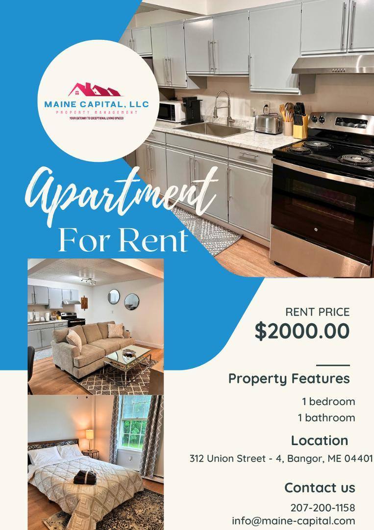 Apartment for rent at 310 Union St #4, Bangor, ME 04401