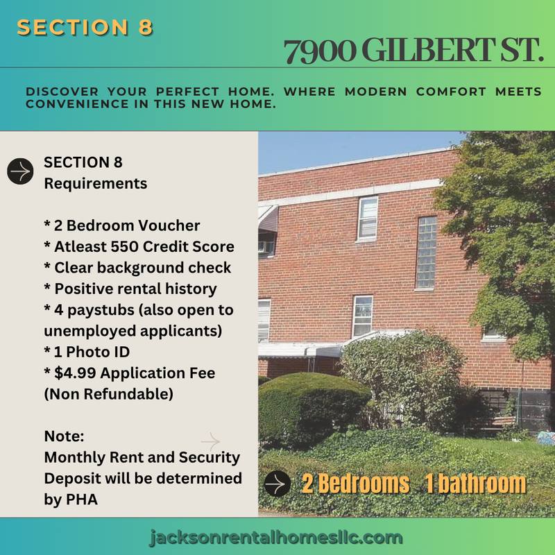 Apartment for rent at 7900 Gilbert St - 2nd Floor, Philadelphia, PA 19150