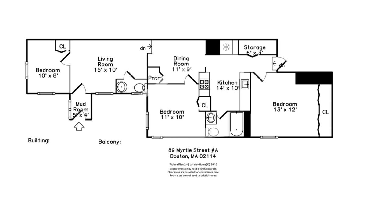 Apartment for rent at 89 Myrtle #A, Boston, MA 02114