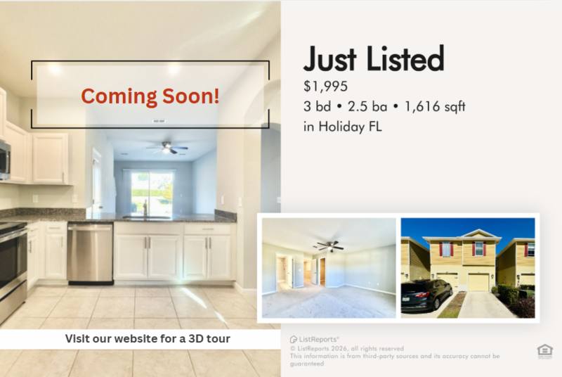 Townhouse for rent at 3093 Inlet Breeze Way, Holiday, FL 34691