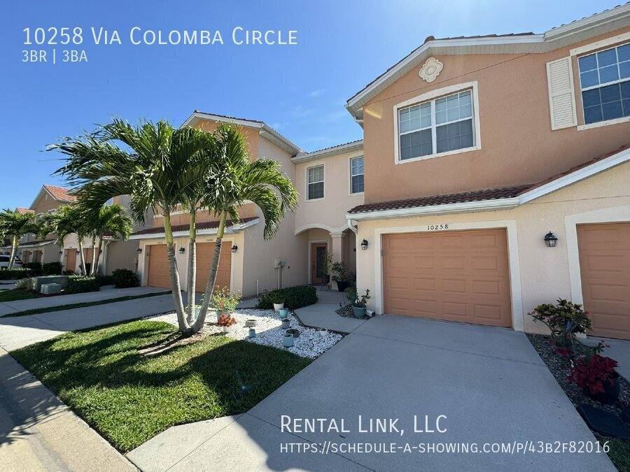 Townhouse for rent at 10258 Via Colomba Circle, Fort Myers, FL 33966