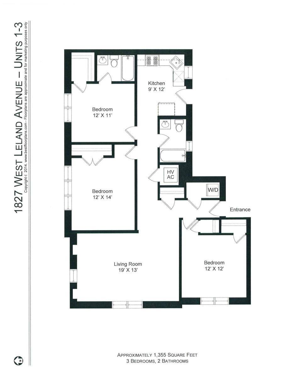 Apartment for rent at 1829 W Leland #1, Chicago, IL 60640