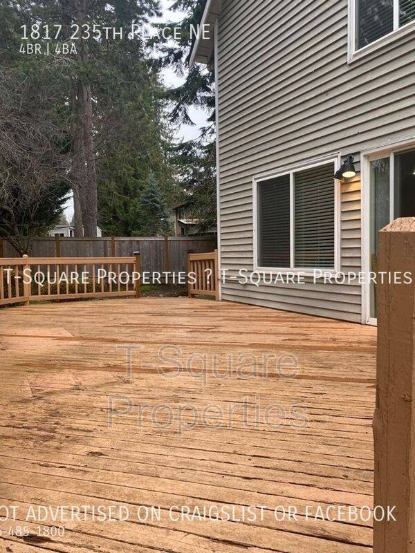 House for rent at 1817 235th Place NE, Sammamish, WA 98074