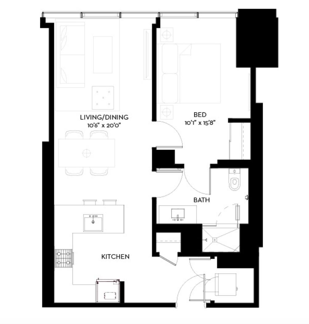 Apartment for rent at 1250 S Indiana Ave, Chicago, IL 60605