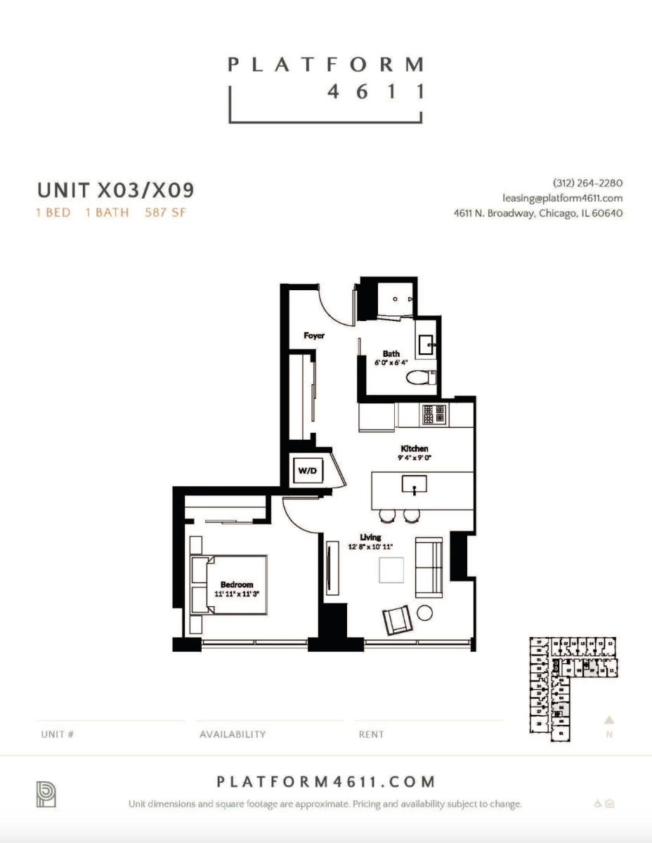 Apartment for rent at 4621 N Broadway St #509, Chicago, IL 60640