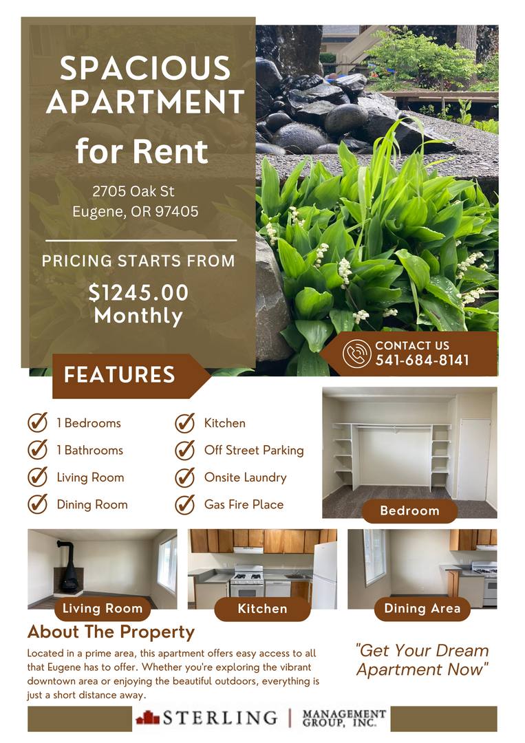 Apartment for rent at 2705 Oak St, Eugene, OR 97405