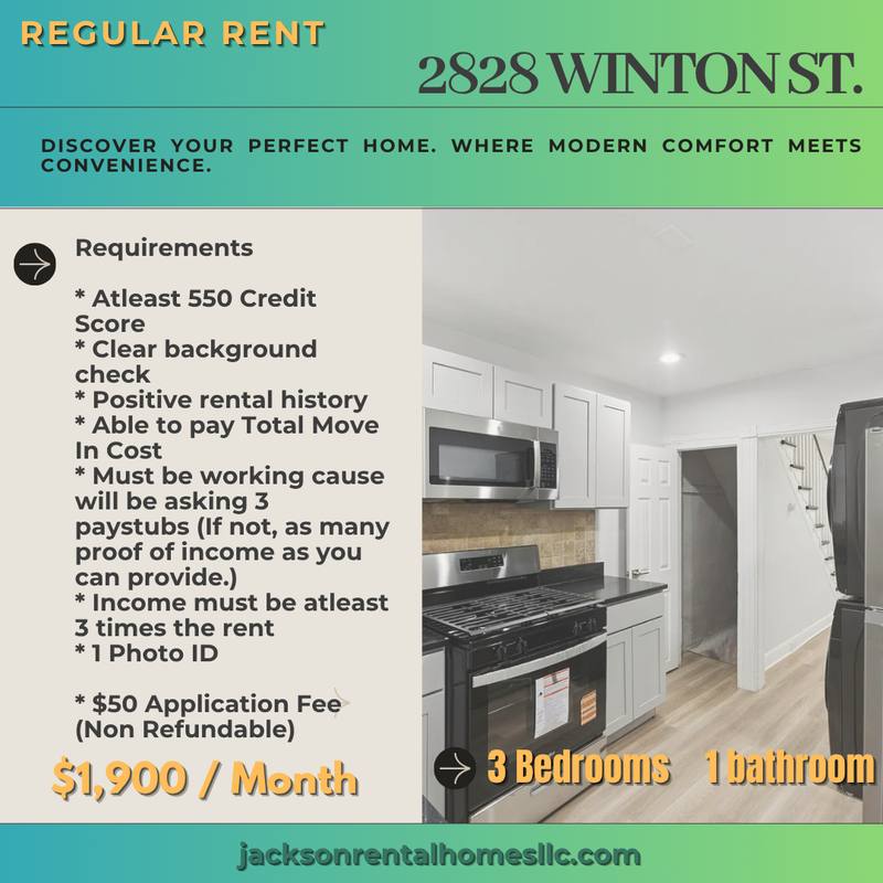 House for rent at 2828 Winton St, Philadelphia, PA 19145