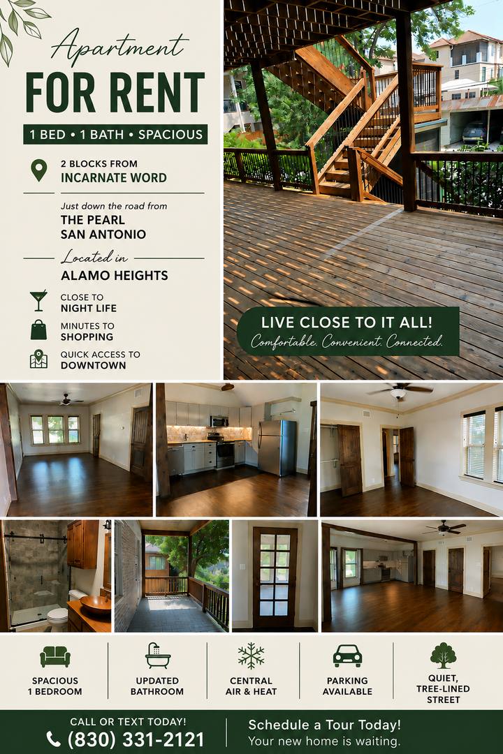 Apartment for rent at 128 Katherine Court, San Antonio, TX 78209
