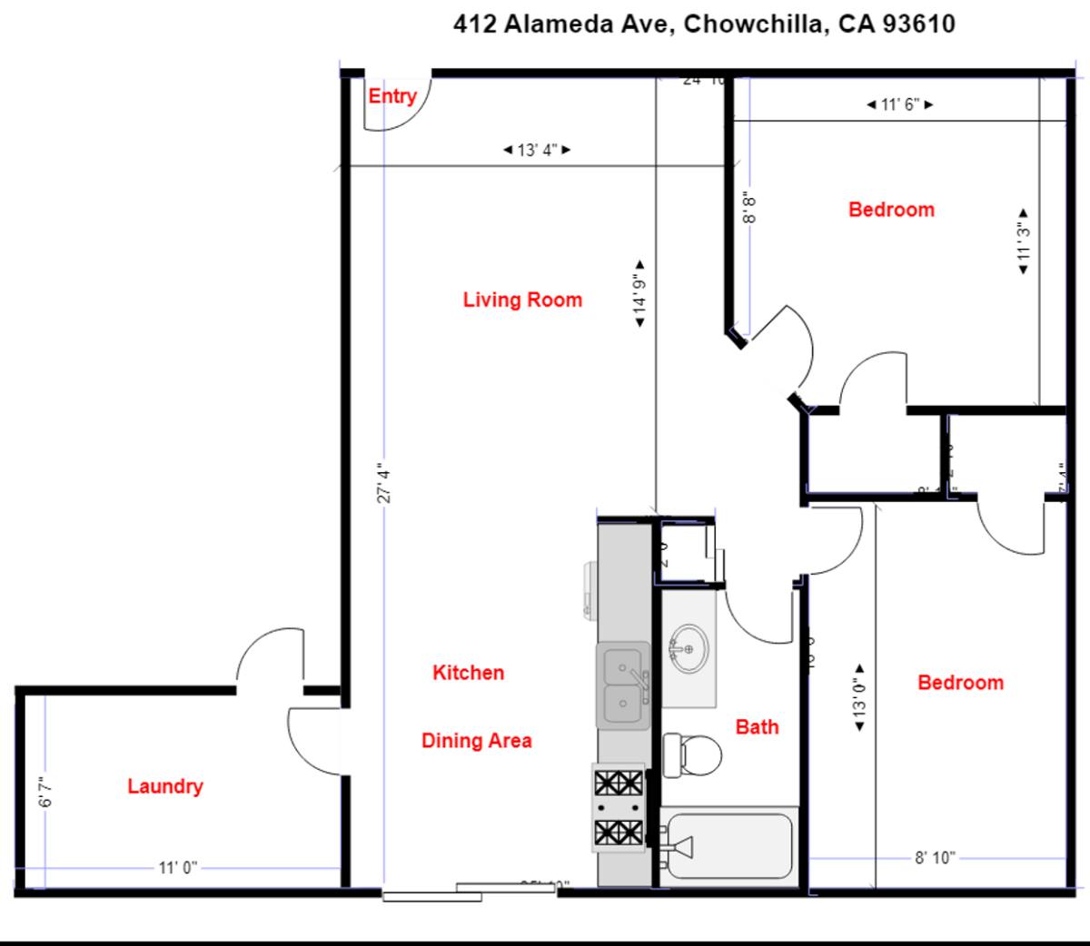 House for rent at 412 Alameda Ave, Chowchilla, CA 93610