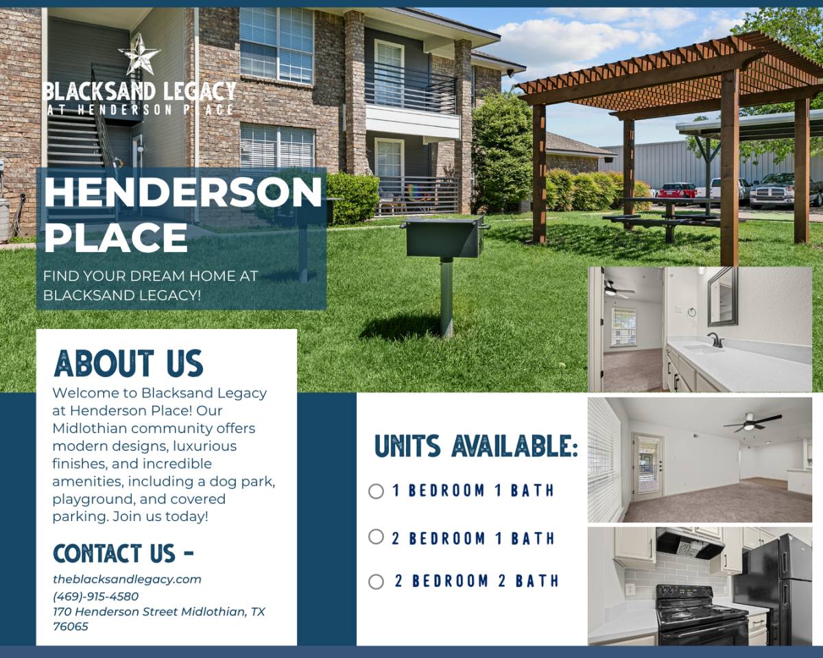 Apartment for rent at 170 Henderson St #1101, Midlothian, TX 76065