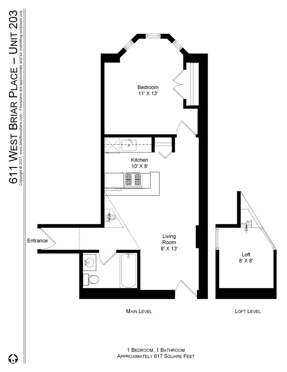 Apartment for rent at 611 W Briar Place #103, Chicago, IL 60657