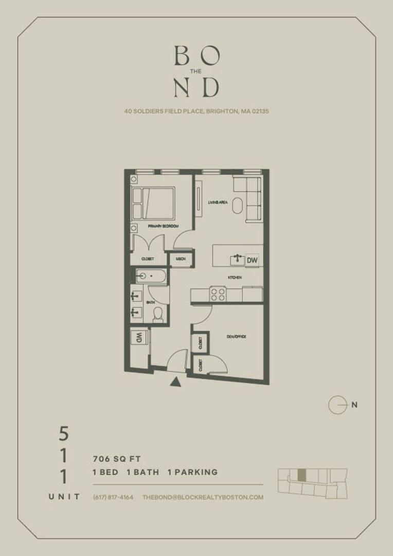 Apartment for rent at 40 Soldiers Field Place, Brighton, MA 02135