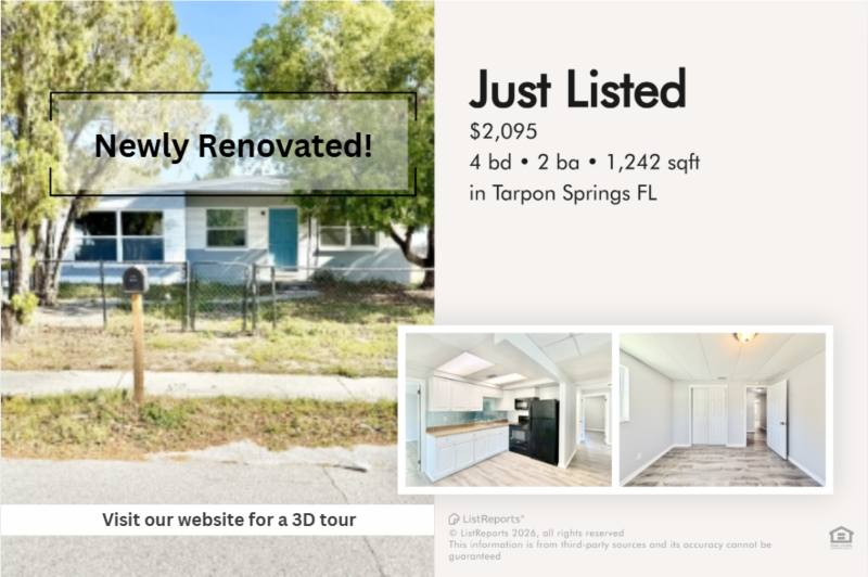 House for rent at 617 Pent St, Tarpon Springs, FL 34689