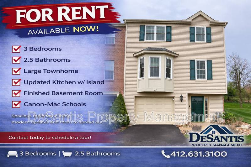 Townhouse for rent at 1049 Royal Dr, Canonsburg, PA 15317