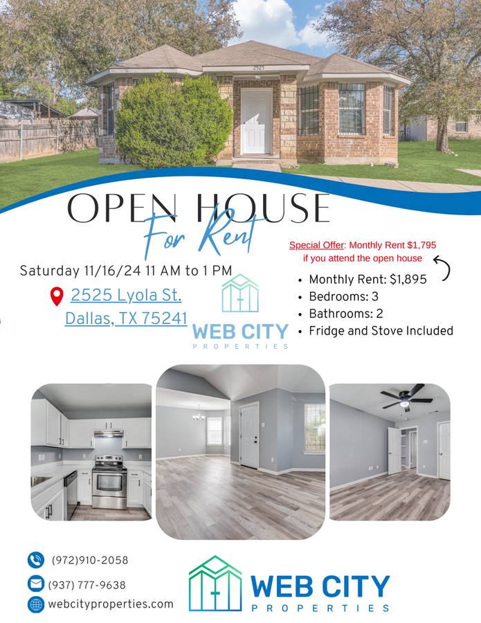 House for rent at 2525 Lyola St, Dallas, TX 75241