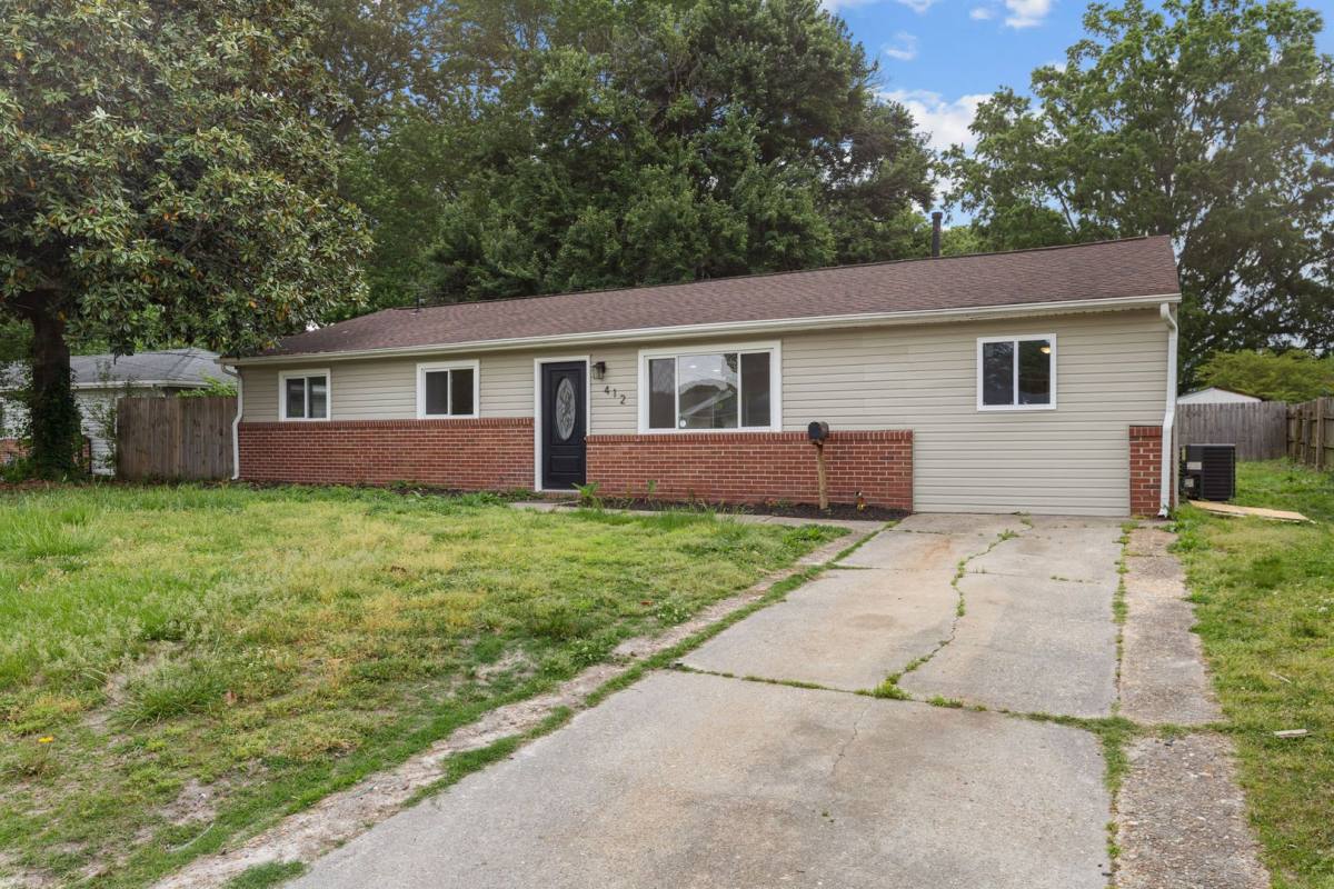 House for rent at 412 Lineberry Rd, Virginia Beach, VA 23452