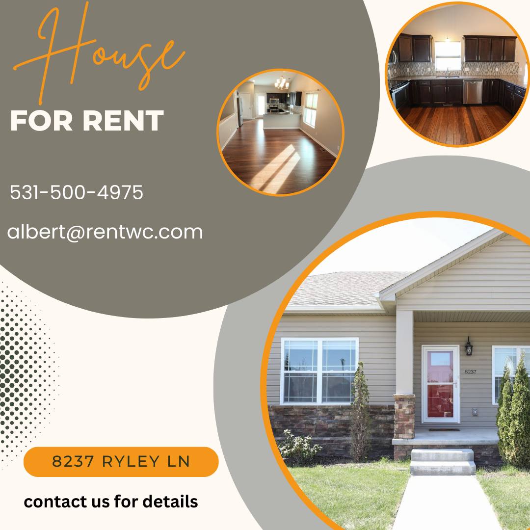 House for rent at 8237 Ryley Lane, Lincoln, NE 68512