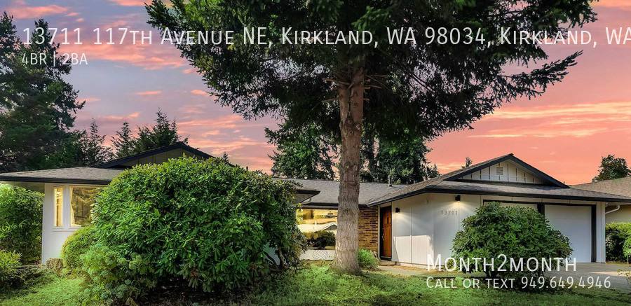 House for rent at 13711 117th Ave NE, Kirkland, WA 98034