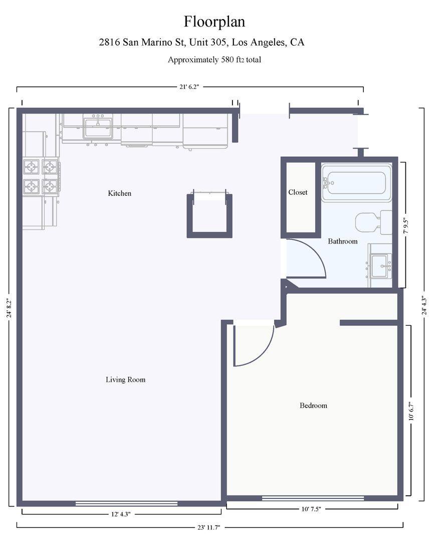 Apartment for rent at 2816 San Marino St, Los Angeles, CA 90006