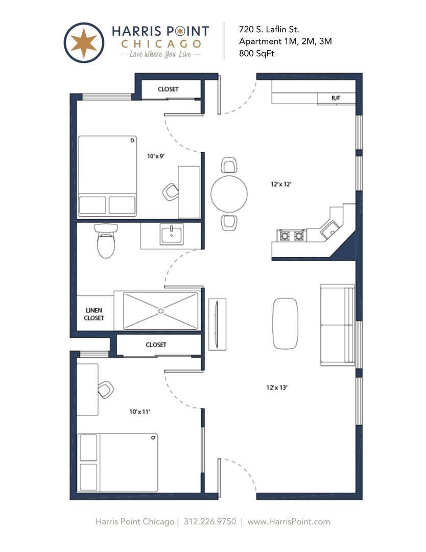 Apartment for rent at 720 S Laflin St, Chicago, IL 60607