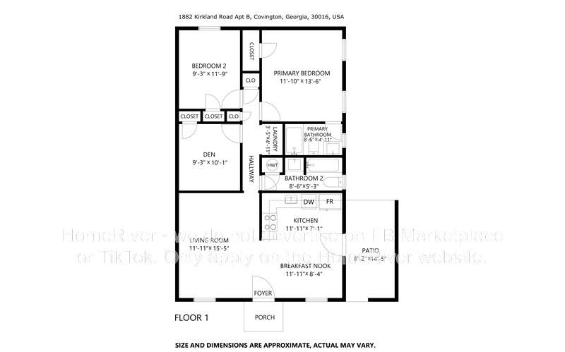 Apartment for rent at 1882 Kirkland Rd #B, Covington, GA 30016