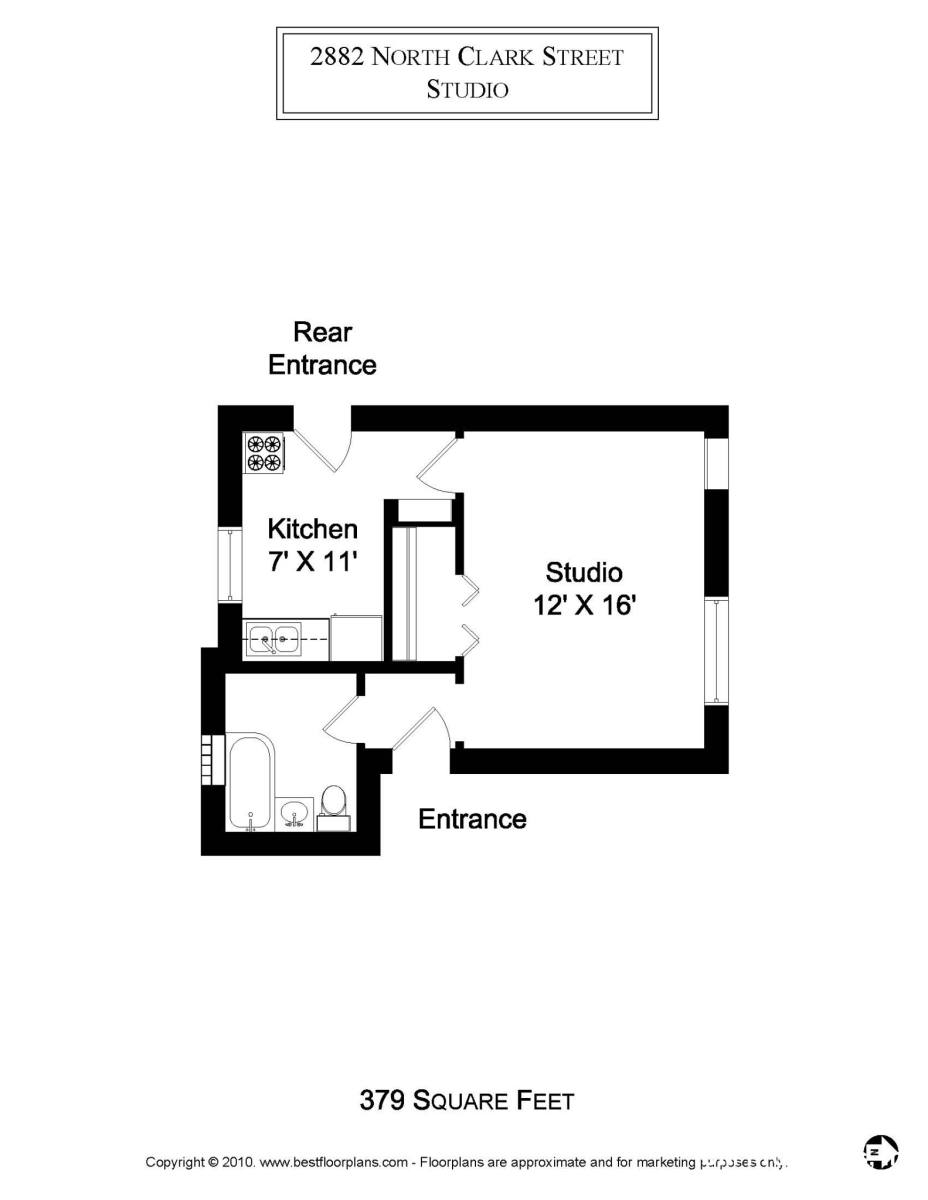 Apartment for rent at 2876 N Clark St #1, Chicago, IL 60657