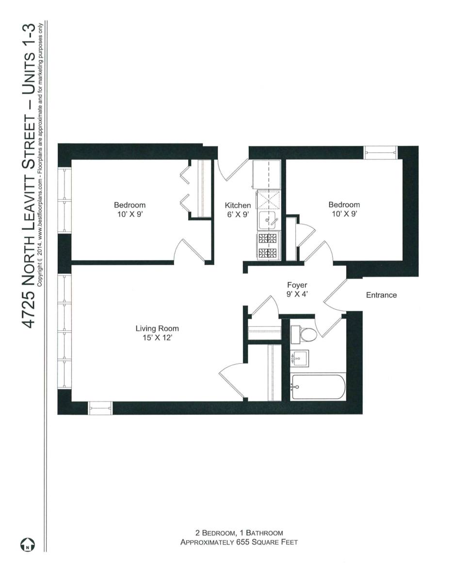 Apartment for rent at 4715 N Leavitt St #1, Chicago, IL 60625