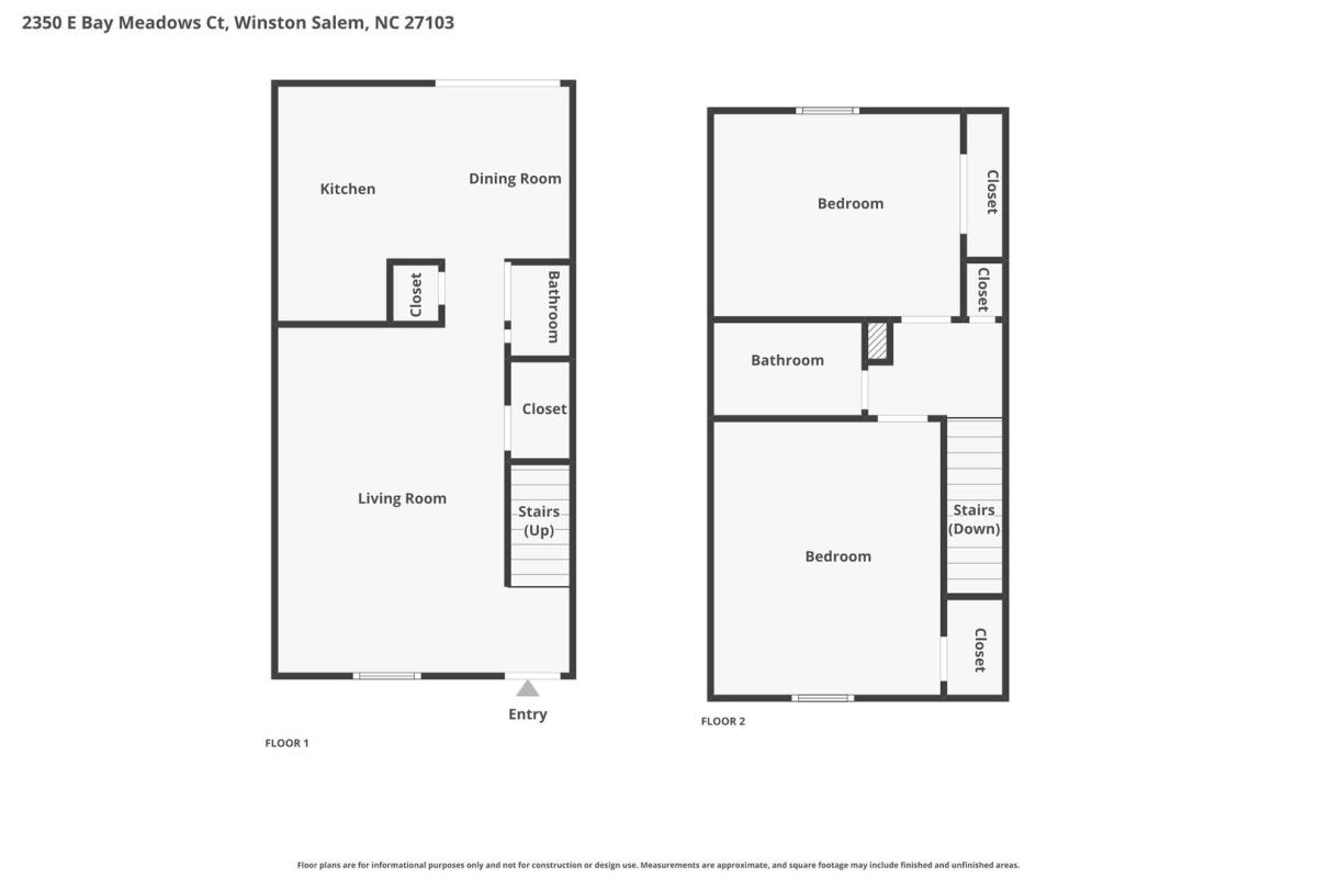 Townhouse for rent at 2350-E Bay Meadows Court, Winston Salem, NC 27103