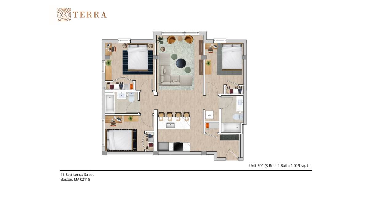 Apartment for rent at 15 Sunset St, Roxbury Crossing, MA 02120