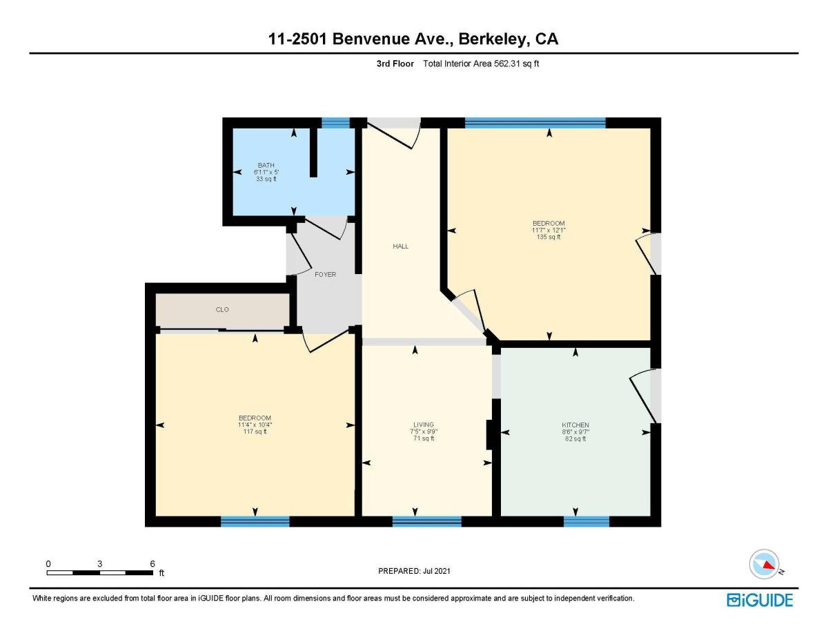 Apartment for rent at 2501 Benvenue Ave #11, Berkeley, CA 94704