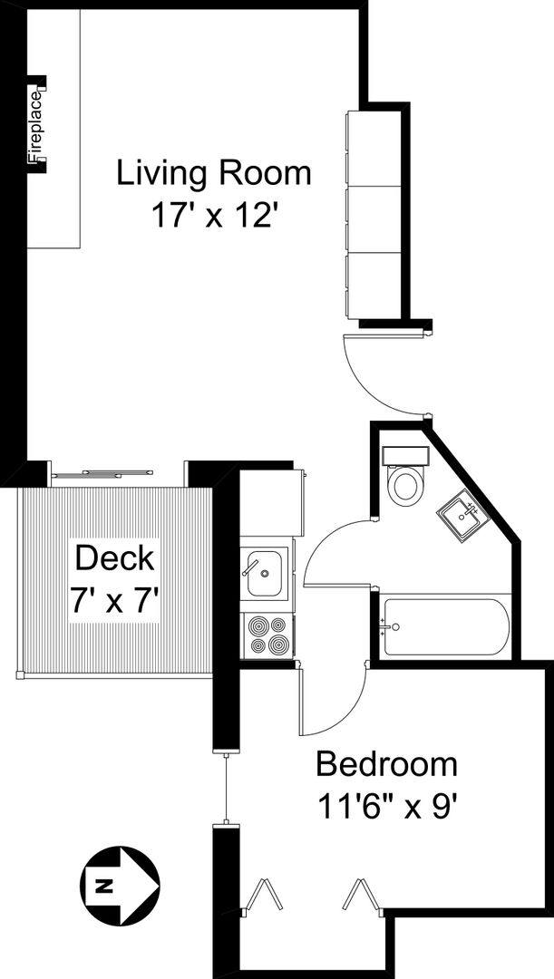 Apartment for rent at 1247 N State St, Chicago, IL 60610