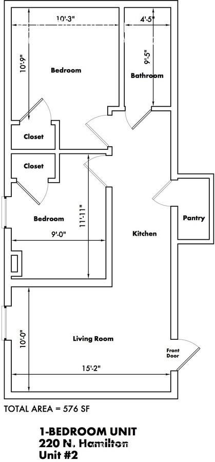 Apartment for rent at 220 N Hamilton St #2, Ypsilanti, MI 48197