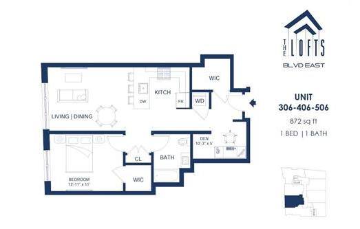 Apartment for rent at 6025 Blvd E #406, West New York, NJ 07093