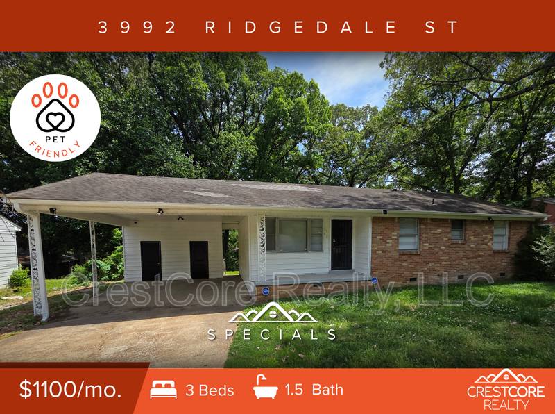 House for rent at 3992 Ridgedale St, Memphis, TN 38127
