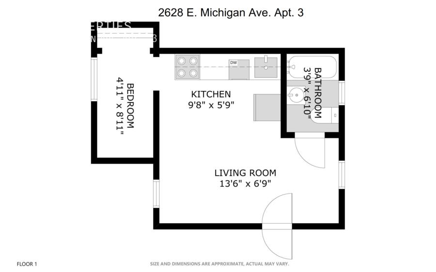 Apartment for rent at 2628 E Michigan Ave #3, Ypsilanti, MI 48198