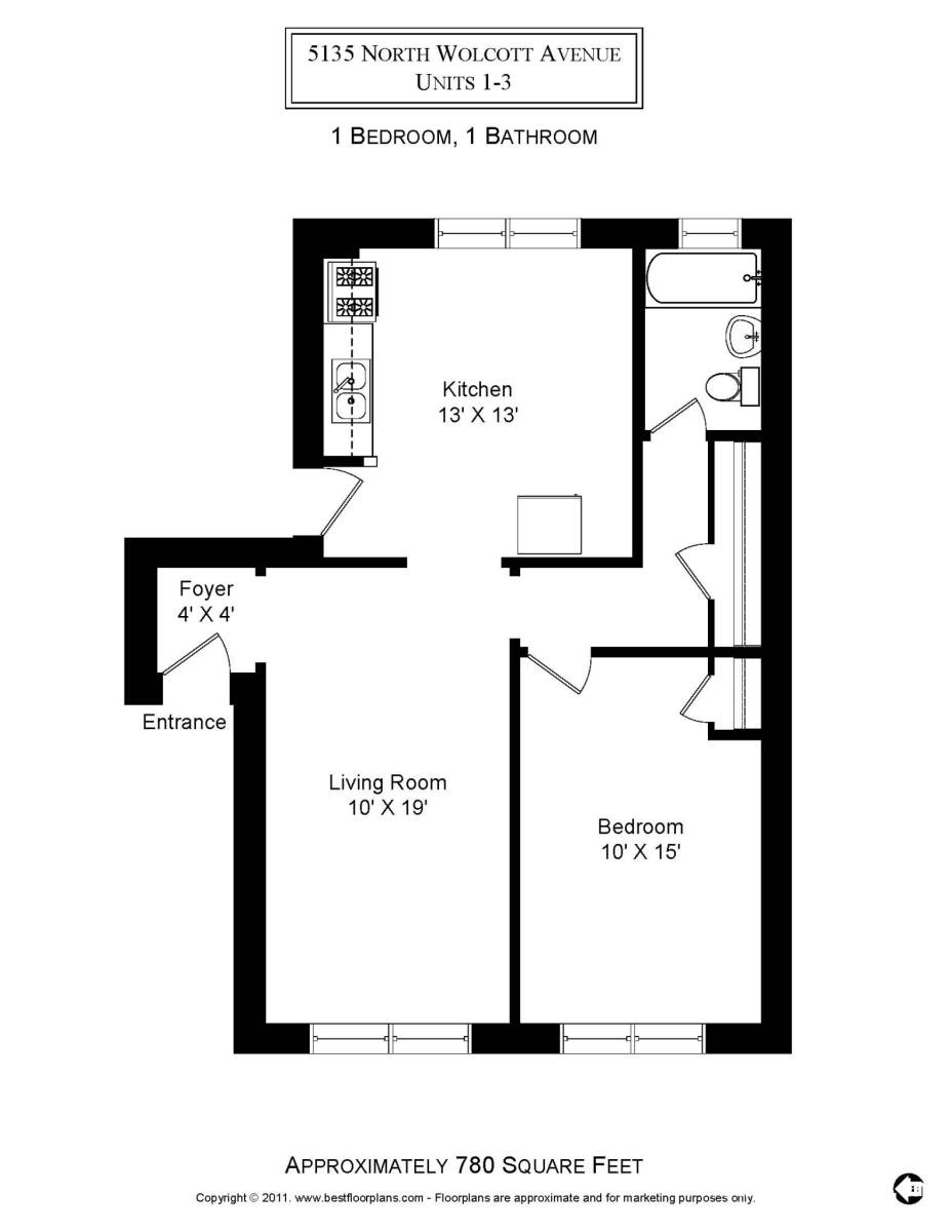 Apartment for rent at 1825 W Foster Ave #3, Chicago, IL 60640