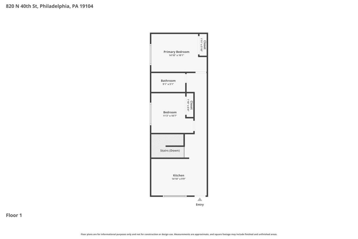 Apartment for rent at 820 N 40th St, Philadelphia, PA 19104