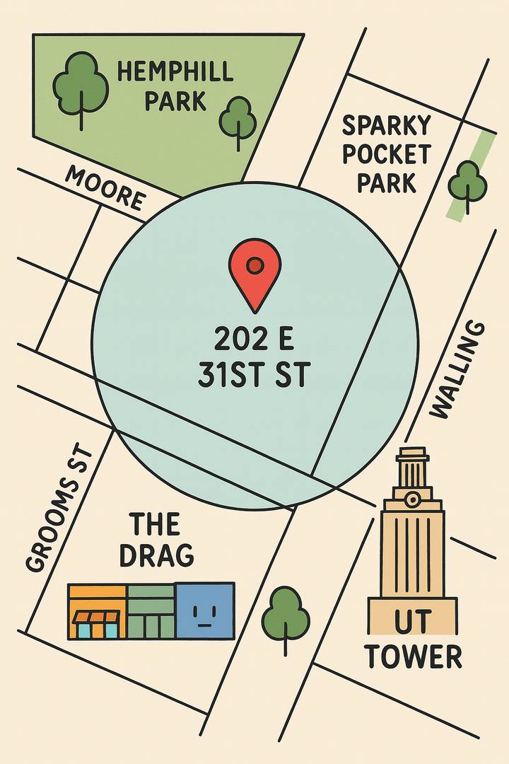 Townhouse for rent at 202 E 31st St #A, Austin, TX 78705