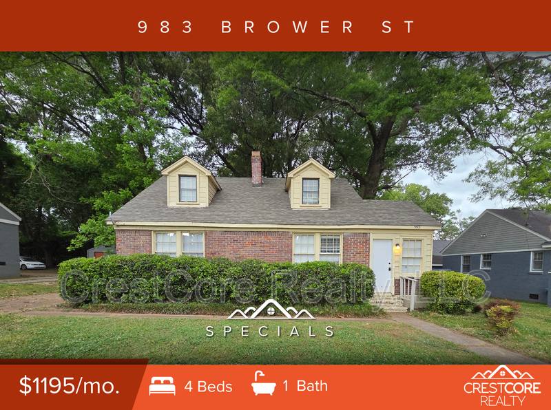 House for rent at 983 Brower St, Memphis, TN 38111