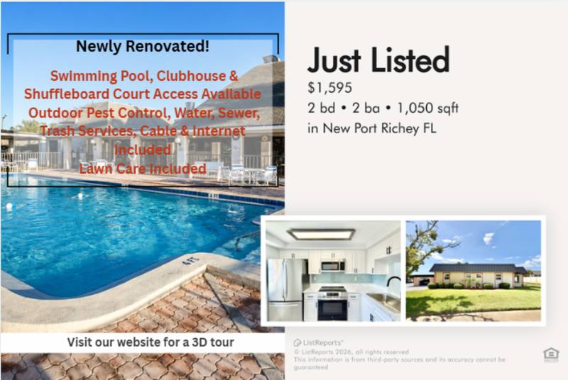 Condo for rent at 4411 Rustic Dr #1, New Port Richey, FL 34652
