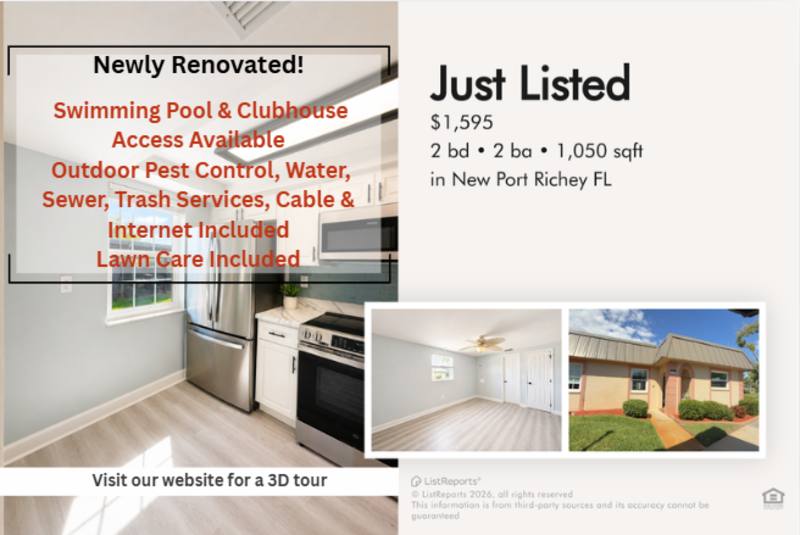 Condo for rent at 4411 Rustic Dr #1, New Port Richey, FL 34652