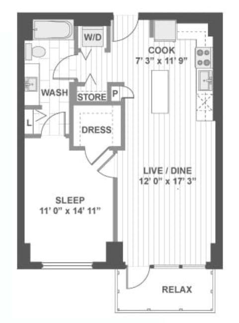 Apartment for rent at 842 S Clark, Chicago, IL 60605