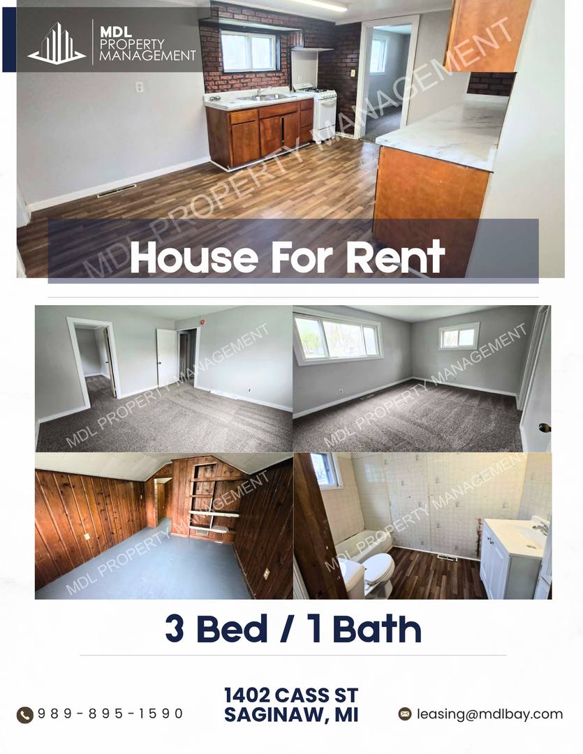 House for rent at 1402 Cass St, Saginaw, MI 48602